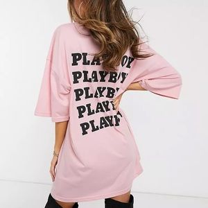 PLAYBOY REPEAT TEE SHIRT DRESS